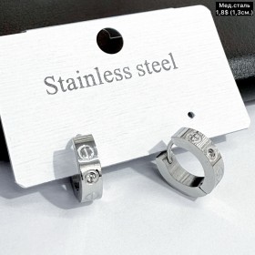 Сережки мед.сталь 10722 (1.3см)